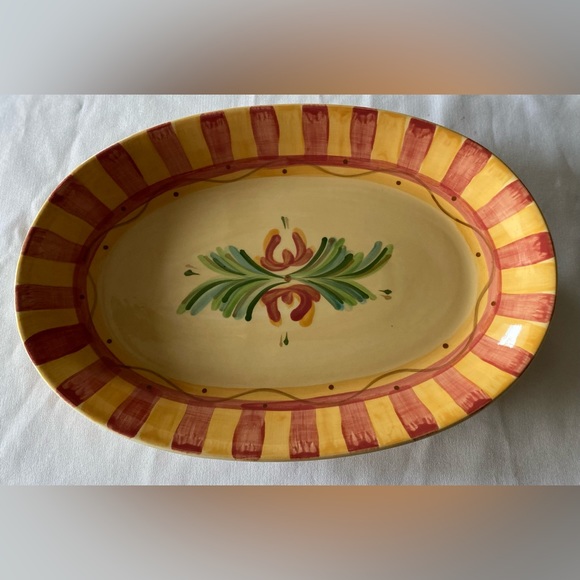 SLAH Gail Pittman SIENA 14" Oval Serving Platter EUC - Picture 6 of 6